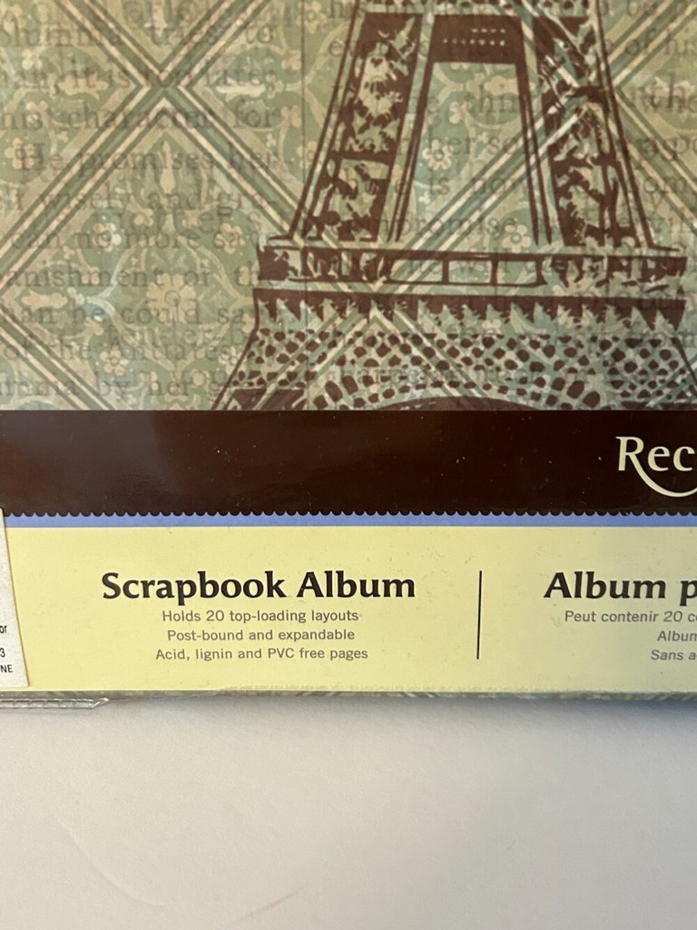 Recollections 12x12 Scrapbook Album Paris Eiffel Tower Green Brown Top Loading - Picture 8 of 15